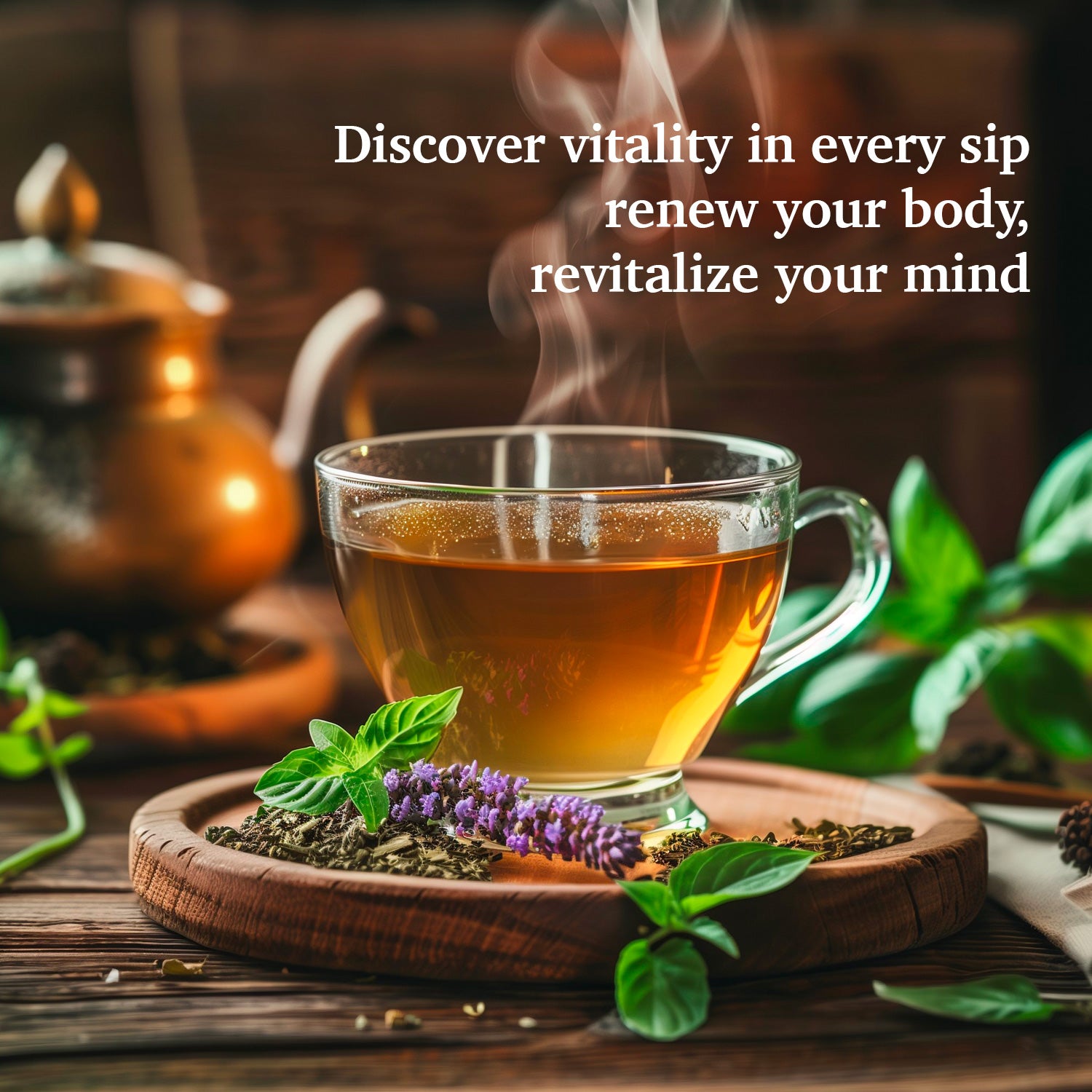 Tulsi with tea from Blue Mountains